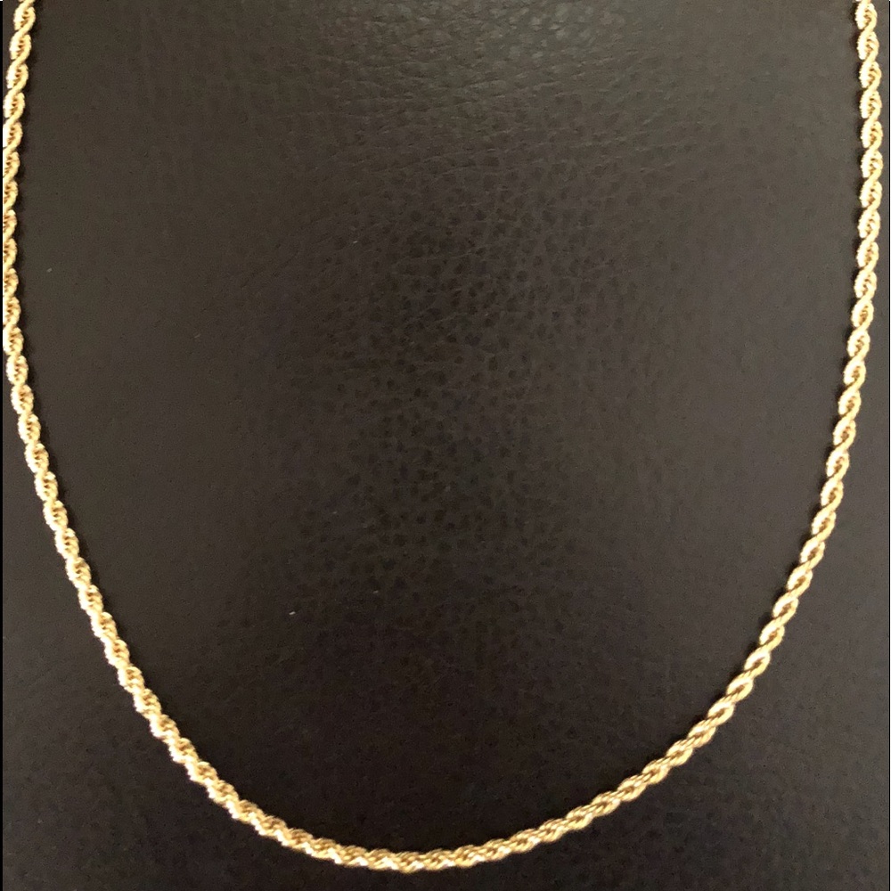 Gold rope necklace